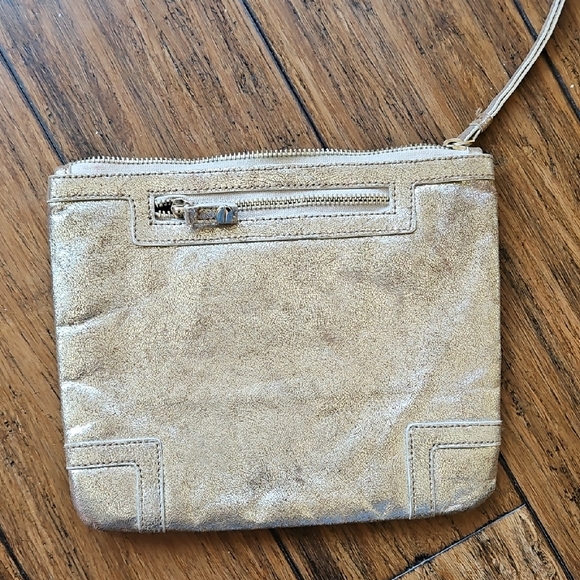 Handbags - Gold Wristlet Clutch